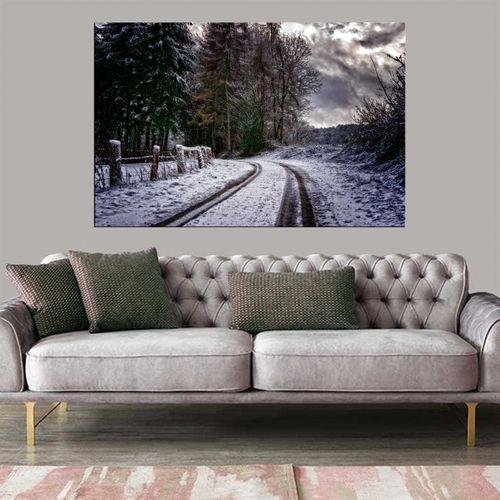 Dekoratif Baskı Karlı Yollar Kanvas Tablo