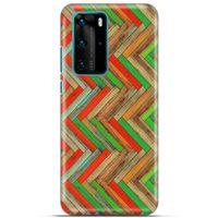 Lopard Huawei P40 Pro Uyumlu Kılıf Wood'X (34) Slim Armor Kılıf Desenli