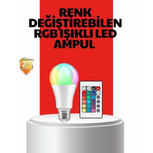Rgb Uzaktan Kumandalı Led Ampul 16 Renkli A Kalite Orijinal