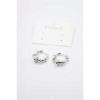 Taşlı Halka Küpe - Gümüş