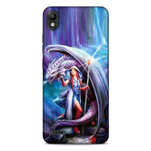 LG K20 2019 Kılıf Dragons (31) TPU Kılıf Ejderha ve Sahibe