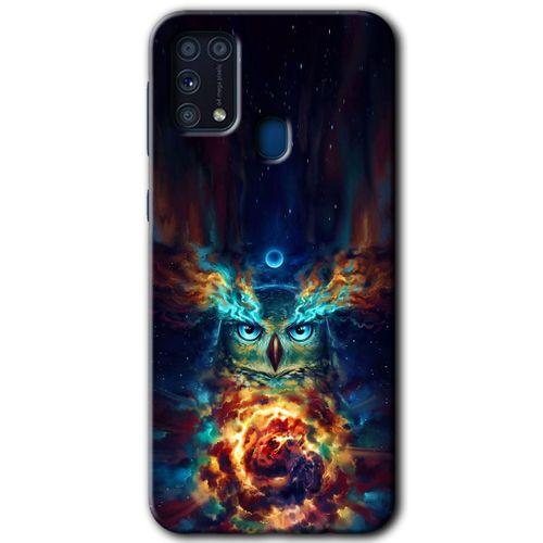 Samsung Galaxy M31 Kılıf Kapak - Ballı Baykuş +Hayalet Ekran Yandan Gözükmez