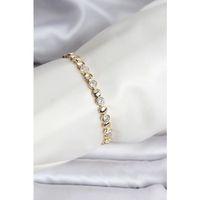 14K Gold Renk Kaplama Zirkon Taşlı CM Kadın Bileklik