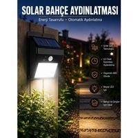 Solar Lamba Giriş, Bahçe Yol Avlu Hareket Sensörlü Led Parlak Gece Su Geçirmez