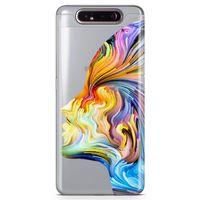 Samsung Galaxy A80 Kılıf Yüz Renk Arka Kapak Koruma Desenli Full Koruyucu