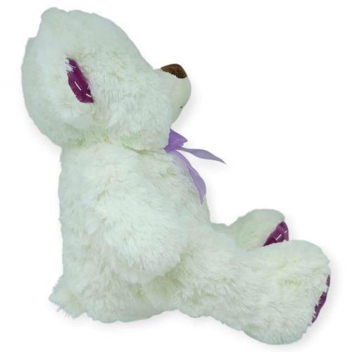 Peluş Papyonlu Ayıcık 40 cm - Beyaz
