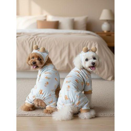 Boobie Bejjy Köpek Tulumu & Bere Takımı | Penye Kumaş | Küçük Irk Köpekler İçin | Tüy Dökülmesini Azaltır