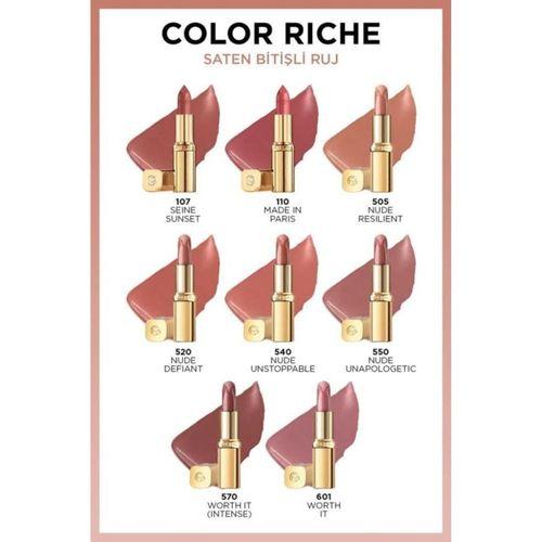 L'Oreal Paris Color Riche Saten Bitişli Ruj - 570 Worth It (Intense)
