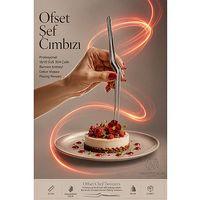 Ofset Şef Cımbızı 18/10 Paslanmaz Çelik Profesyonel 23 cm Barmen Kokteyl Dekor Maşası Plating Penseti 723448