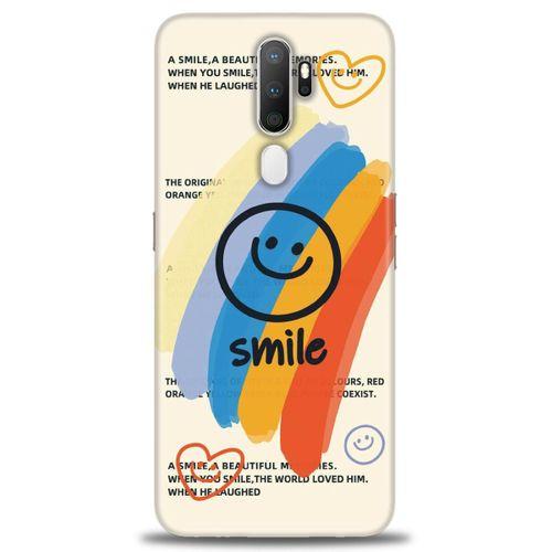 Oppo A5 2020 Kılıf HD Baskılı Kılıf - Smile + Tam Ekran Koruyucu