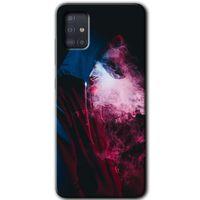 Samsung Galaxy A51 HD Baskılı Kılıf + 9D Tam Ekran Koruyucu - Smoke-Man