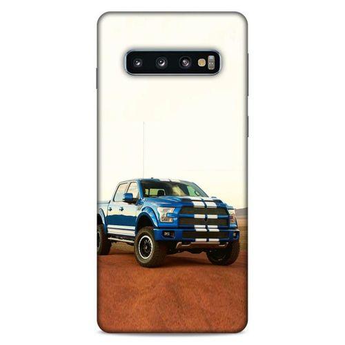 Lopard Samsung Galaxy S10 Uyumlu Kılıf PickUpX (27) Tasarımlı Kılıf Gece Mavi