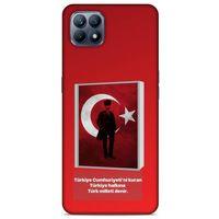 Huawei P40 Lite Kılıf Atatürk (4) Koruma Kılıfı Kırmızı