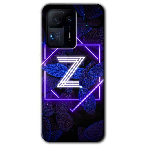 Mi Mix 4 Kılıf HD Desen Baskılı Arka Kapak - Dark Neon Yaprak Z Harfi + Kırılmaz Cam