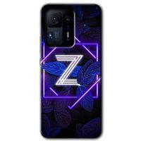 Mi Mix 4 Kılıf HD Desen Baskılı Arka Kapak - Dark Neon Yaprak Z Harfi + Kırılmaz Cam