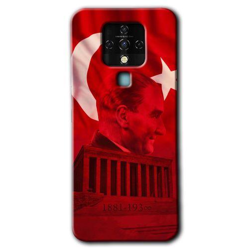 Potkal Hediye Fabrikası Tecno Camon 16 Kılıf HD Desen Baskılı Arka Kapak - Anıtkabir Atatürk