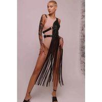 Püsküllü Deri Ceket Harness, Püsküllü Seksi Deri Harness - Brf1014