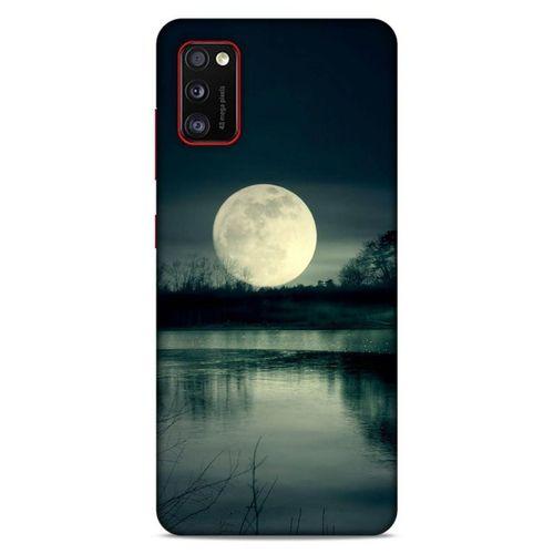 Lopard Samsung Galaxy A41 Uyumlu Kılıf Gece'S (36) Glitter Kılıf Ay Göl