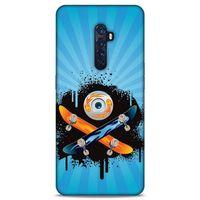 Lopard Oppo Reno 2 Uyumlu Kılıf Tattoo's (13) Silikon Kap Snowboard