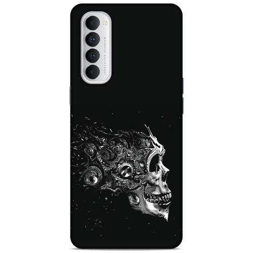 Lopard Oppo Reno 4 Pro Uyumlu Kılıf Tattoo's (9) Kılıf Beyaz Siyah