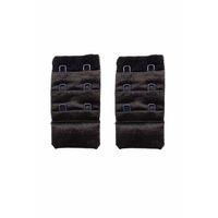 2 Adet Agraf Sütyen Uzatma Kopçası 3 Sıra / 2 Kanca Siyah