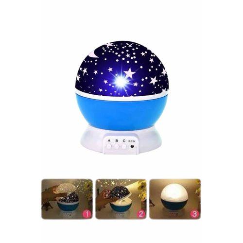 Yıldızlı Gece Lambası Mor Projeksiyon Görünümlü Masa Lambası Renk Değiştirebilen