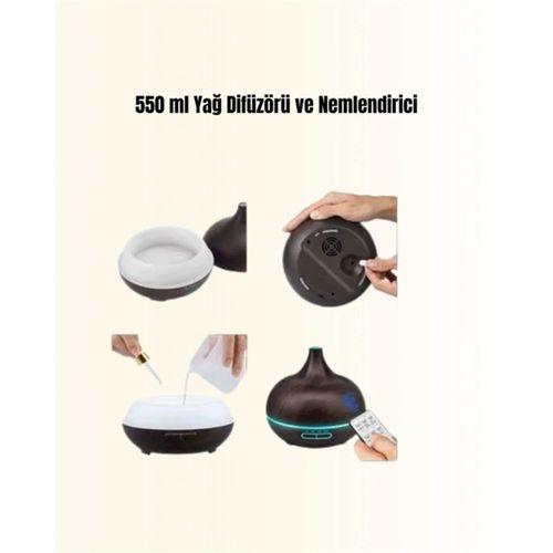 Sessiz Çalışan Aromaterapi Difüzörü – 4 Zaman Ayarlı, 7 Renkli Işık Seçeneği