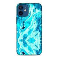Mermer Turkuaz Apple iPhone 12 Mini Kılıf