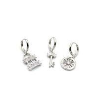 3'lü CD Küpe - Gümüş