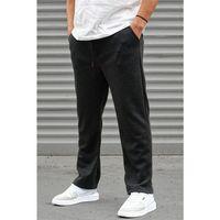 Erkek Üç İplik Basic Eşofman Boru Paça İpli Pantolon - Antrasit