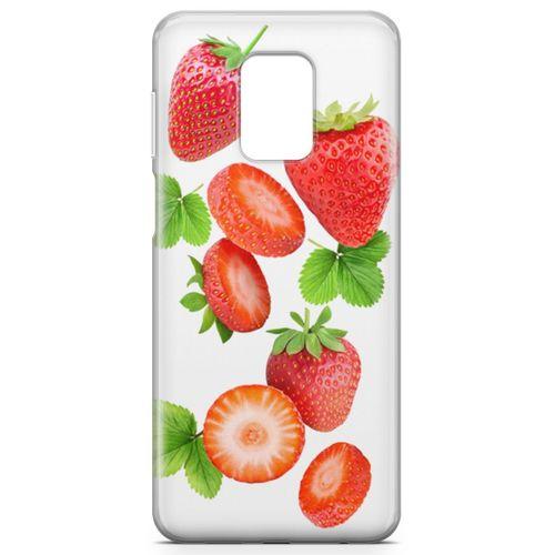 Xiaomi Redmi Note 9S Kılıf Çilek Reçeli Arka Kapak Koruma Desenli Full Koruyucu