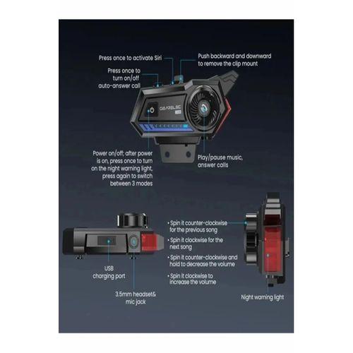 Bt57 Motosiklet Kask Kulaklık Intercom Işıklı Motorsiklet Interkom