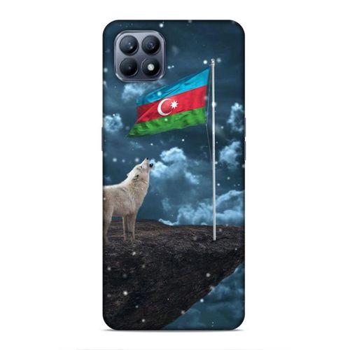 Huawei P40 Lite Uyumlu Kılıf Azarbaijan (25) Antişok Kapak Kurt Bayrak