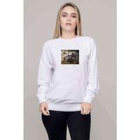 Stalker Alta Silik Yazı Baskılı Beyaz Kadın Sweatshirt