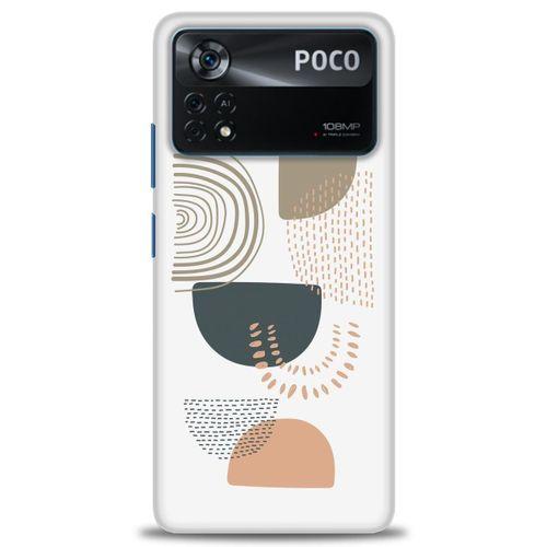 Xiaomi Poco X4 Pro 5G Kılıf HD Baskılı Kılıf - Turuncu Yarım Daire + Tam Ekran Koruyucu