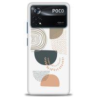 Xiaomi Poco X4 Pro 5G Kılıf HD Baskılı Kılıf - Turuncu Yarım Daire + Tam Ekran Koruyucu