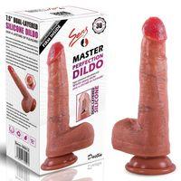 Dustin - Ultra Yumuşak Dokulu Realistik Dildo Çift Katmanlı Silikon Gerçekçi Yapay Penis 19 CM