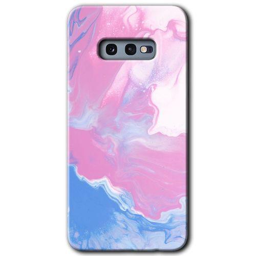 MRCİLETİSİM MRCİLETİSİM Samsung Galaxy S10e Kılıf HD Desen Baskılı Arka Kapak + Temperli Cam - Liquid Lekeler Art