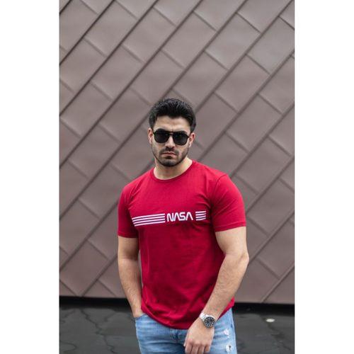 Erkek Kısa Kollu Nasa Baskı Basic Erkek T-shirt