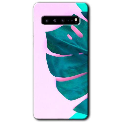 Potkal Hediye Fabrikası Samsung Galaxy S10 Plus Kılıf HD Desen Baskılı Arka Kapak - 3D Yaprak
