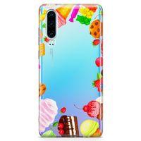 Huawei P30 Kılıf Dondurma Pasta Arka Kapak Koruma Desenli Full Koruyucu