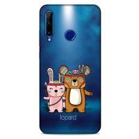 Huawei Y6P Kılıf FunnyMaX (2) Kabı Lacivert Beyaz