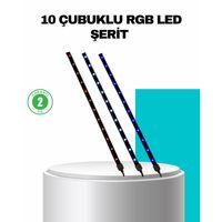 Led Meteor Yağmur Işığı 10 Adet Çubuk Kayan Yıldız Efektli