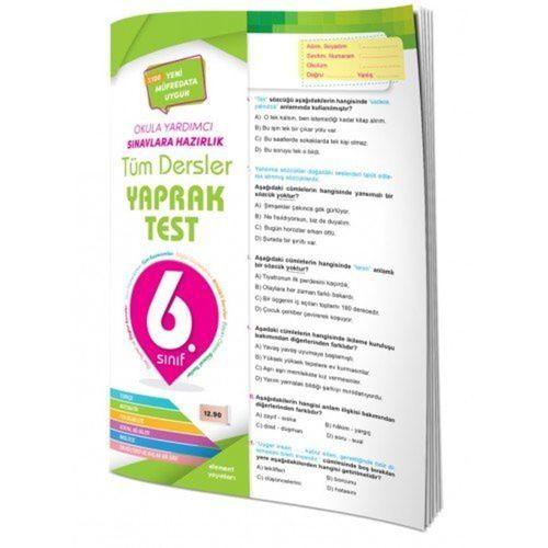 Element Tüm Dersler Yaprak Test 6.Sınıf