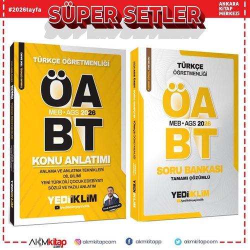 Yediiklim 2026 MEB AGS ÖABT Türkçe Öğretmenliği Anlama ve Anlatma Teknikleri Dil Bilimi Yeni Türk Dili Çocuk Edebiyatı ve Soru Bankası Seti 2 Kitap