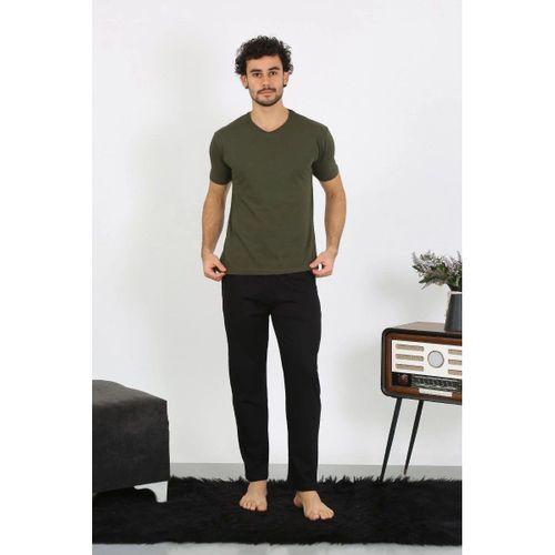 Erkek Penye Haki 3'lü Pijama Takımı
