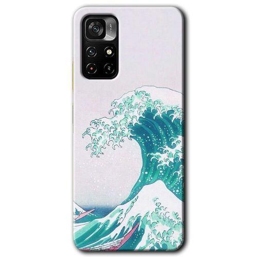 Xiaomi Poco M4 Pro 5G HD Baskılı Kılıf + 9D Tam Ekran Koruyucu - Dalga