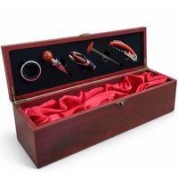 Ahşap Kutulu Şaraplık Ve Tirbuşon Seti