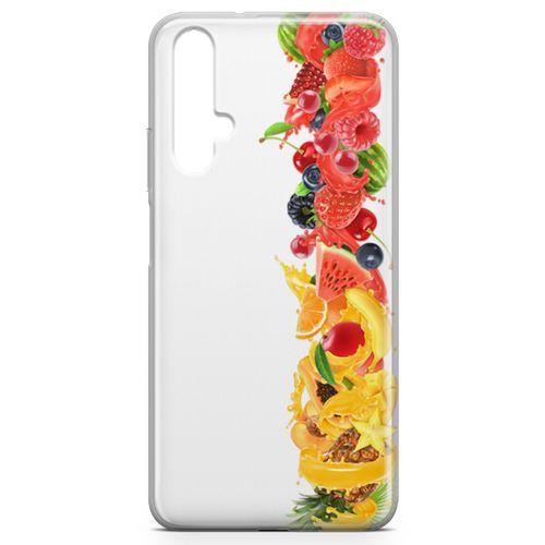 Honor View 20 Kılıf Ananas Nar Meyve Arka Kapak Koruma Desenli Full Koruyucu