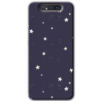 Galaxy A80 Kılıf HD Desen Baskılı Arka Kapak - Gökyüzü Yıldız